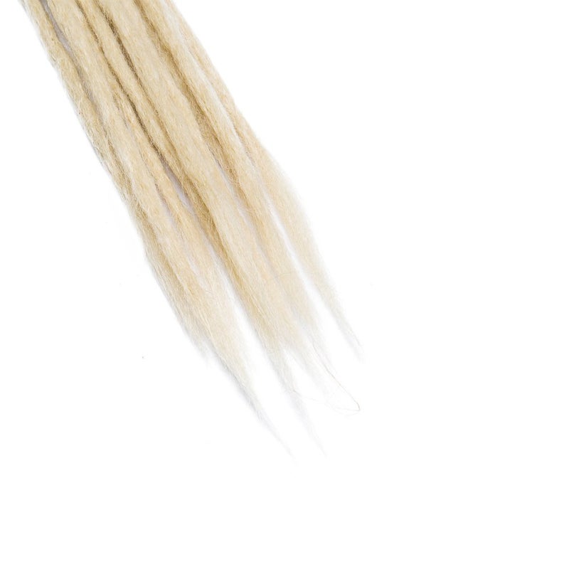 S-noilite 20" Dreadlock Extension Ombre For Hip-Hop Synthetic Heat Resistant Crochet Braiding Hair Handmade Reggae Extension Twist Braiding Hairpiece Box Braid For Man Women(10strands/2packs,bleach blonde) - Image 5